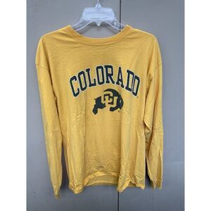 Colorado Buffaloes Men's Long Sleeve‎ Shirt Yellow NCAA Deion Sanders - READ